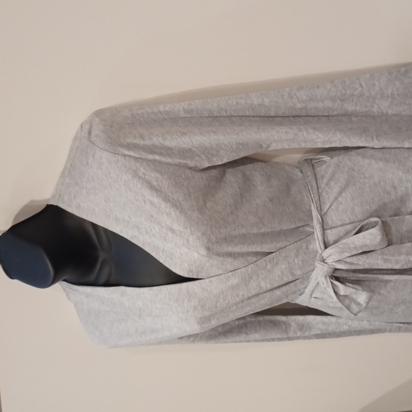 La Lingerie Cotton Blend Soft Jersey Short Robe- Sz. Sm - Picture 3 of 6